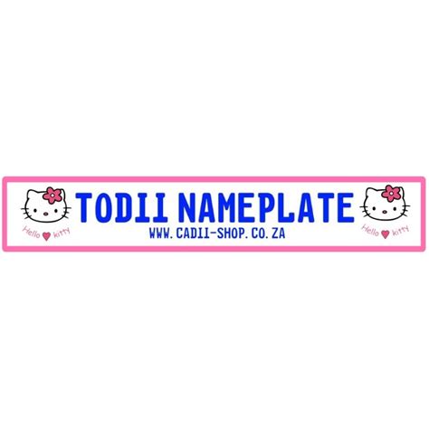 Todii Custom Name Plate - Hello Kitty 2