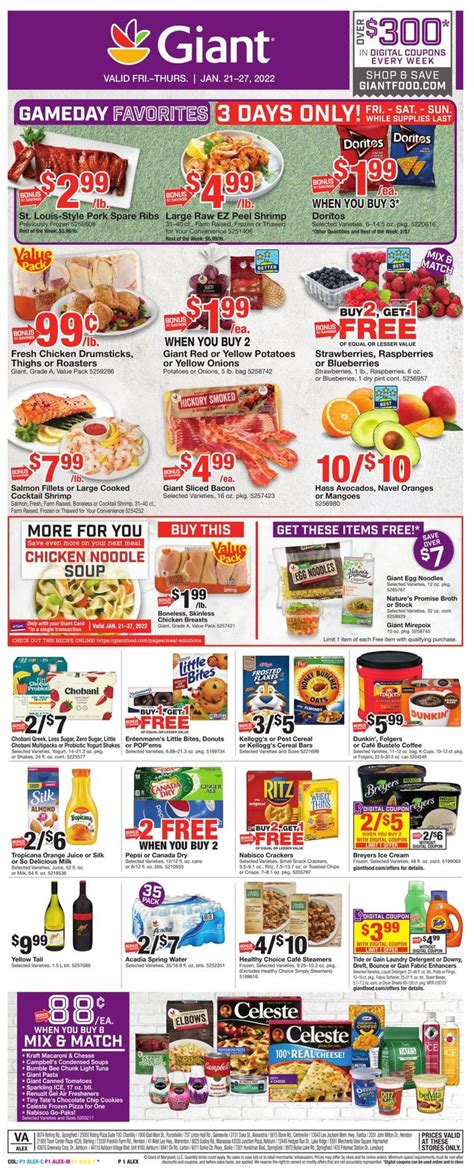 Giant Food Ad Circular - 01/21 - 01/27/2022 | Rabato