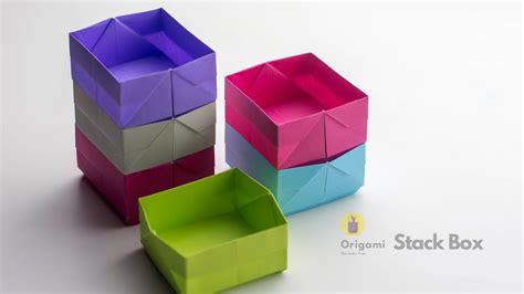 Origami Stack Box | Paper Craft | DIY - YouTube