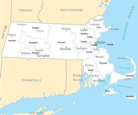 Massachusetts Cities And Towns • Mapsof.net