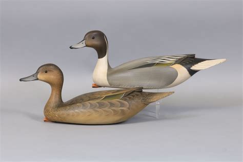 Sold Price: George Strunk Pair of Pintail Duck Decoys, Glendora, NJ, Glass Eyes, Hollow Bodies ...