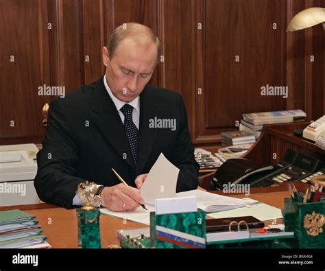 Russia s President Vladimir Putin in his Kremlin office Stock Photo - Alamy