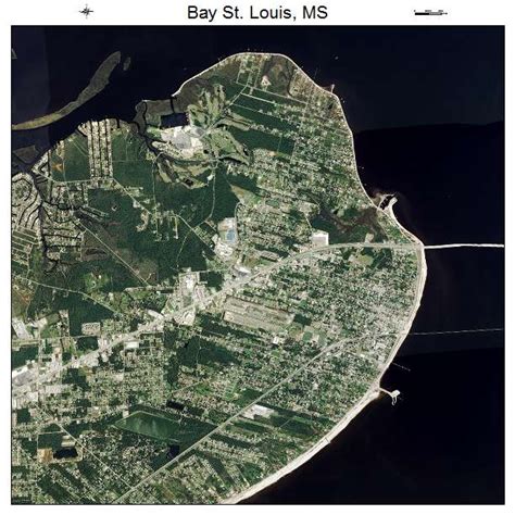 Aerial Photography Map of Bay St Louis, MS Mississippi