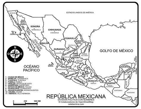 Mapa Estados Unidos Mexicanos - rompecabezas en línea