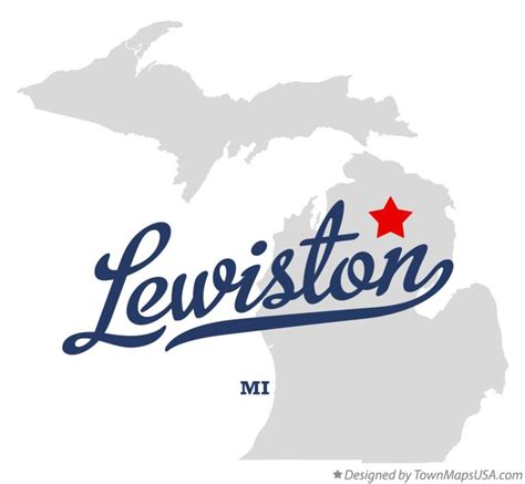 Map of Lewiston, MI, Michigan