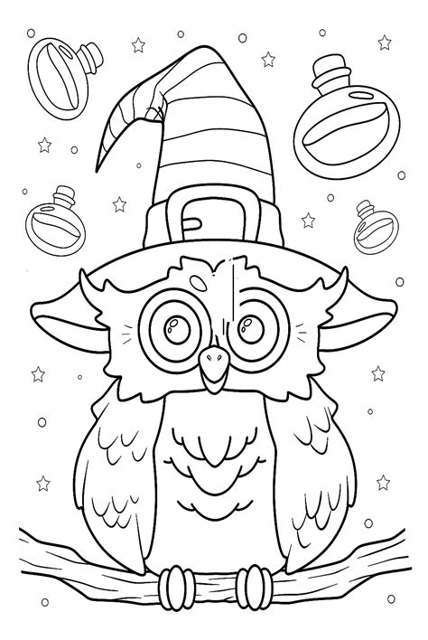 Halloween Owl Coloring Page - Free Printable Coloring Pages