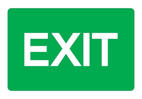 Exit Green Sign Isolate On White Background,Vector Illustration EPS.10 ...