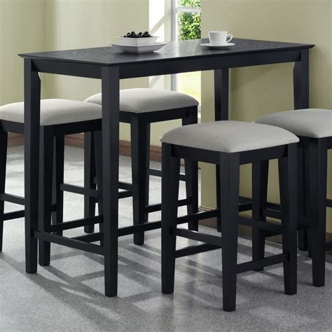 Shop Monarch Specialties Black Oak Rectangular Counter-Height Dining Table at Lowes.com