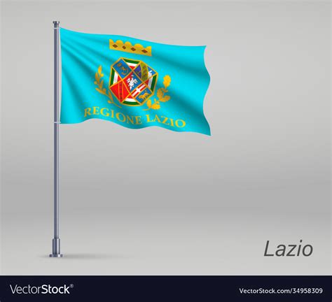 Waving flag lazio - region italy Royalty Free Vector Image