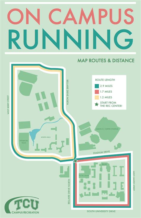 TCU Campus Map Printable