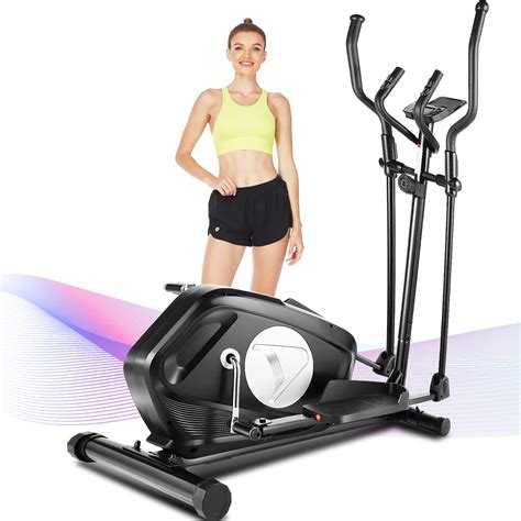 FUNMILY Heavy Duty Magnetic Elliptical Machine, Digital Monitor, Heart ...