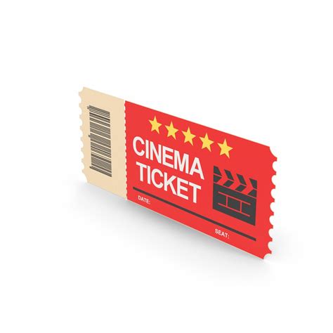 3D Red Cinema Ticket - TurboSquid 2026142