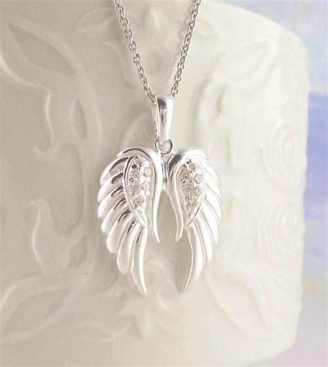 Pair of Angel Wings Necklace | Sterling Silver Angel Wings Necklace ...