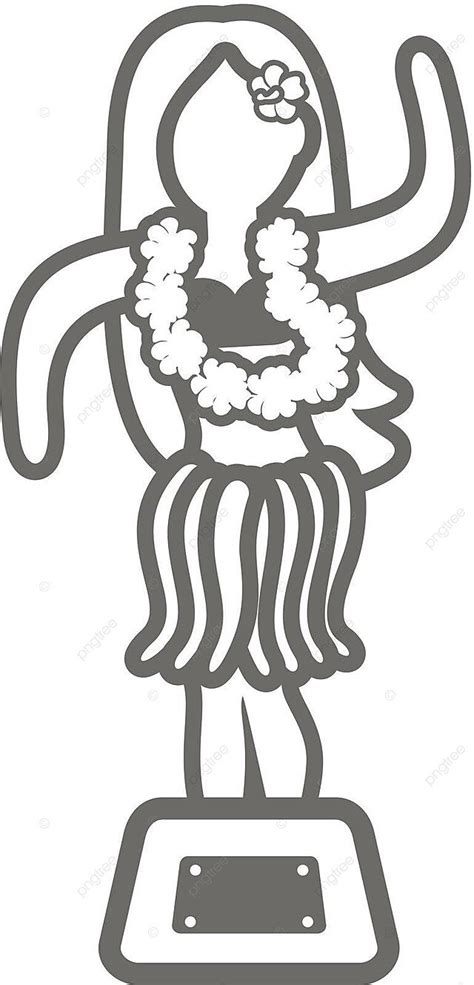 Hula Dancer Statuette Icon Summer Vacation Holiday Dance Costume Vector, Holiday, Dance, Costume ...