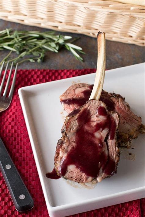 Herb Crusted Rack of Lamb with Red Wine Sauce - Cake 'n Knife