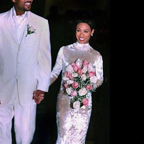 Jada's white velvet long-sleeve turtleneck wedding dress! (Will & Jada Pinkett Smith, December ...