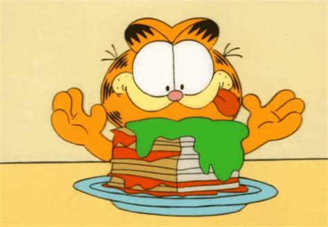 Garfield Eating GIF - Garfield Eating Gulp - Discover & Share GIFs