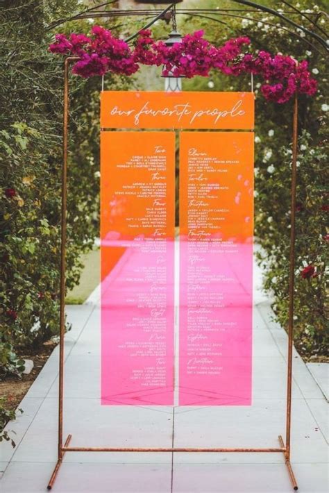 "Our favorite people" seating chart. Such a cool idea! #neonwedding #seatingchart #uniqueideas # ...