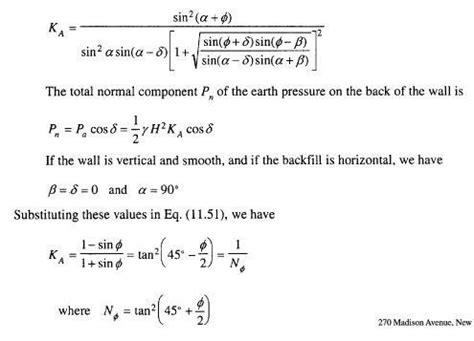 Coulomb’s Earth Pressure Theory for Sand for Active State – Civil Engineering X