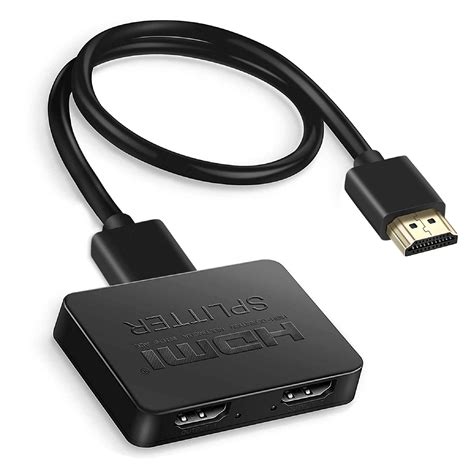 Buy avedio links HDMI Splitter 1 in 2 Out【with 4ft HDMI Cable 】 4K HDMI Splitter for Dual ...