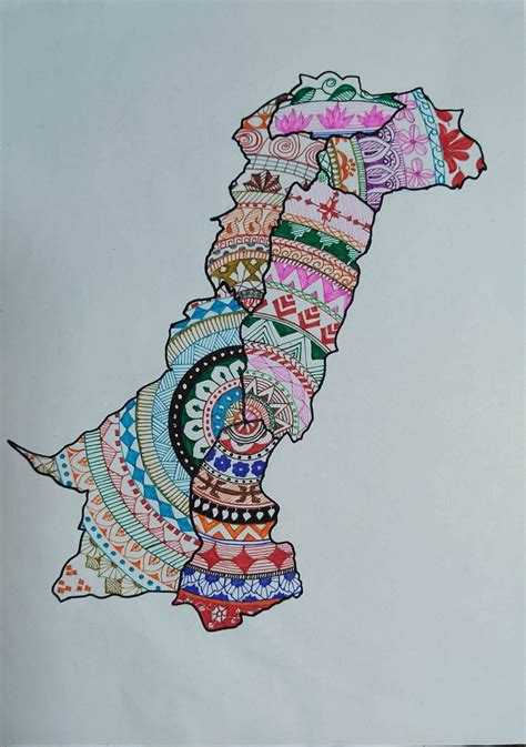 Mandala art of Pakistani map