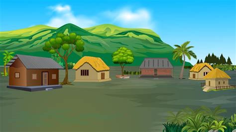 Premium Vector | Village House Room Cartoon Background free vector