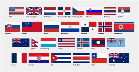 Red, White And Blue Flags Combinations (+20 Countries) - Eggradients.com