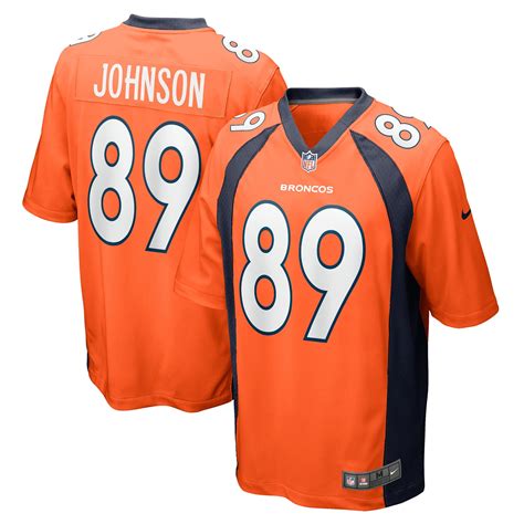 Men's Nike Brandon Johnson Orange Denver Broncos Game Player Jersey ...