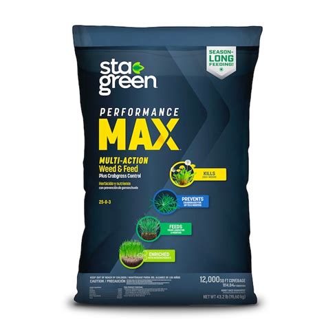 Sta-Green Performance Max 43.2-lb 12000-sq ft 25-0-3 Weed & Feed ...