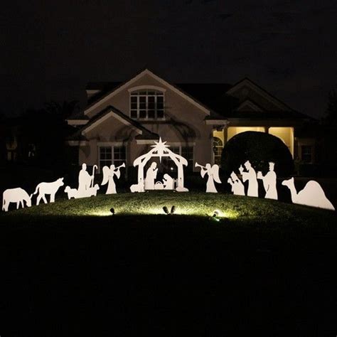 Holy Night Complete Nativity Scene - Large | remember this | Outdoor nativity scene, Outdoor ...