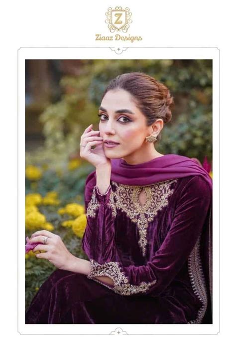 Ziaaz Designs 362 C Exclusive Fancy Party Wear Style Pakistani Velvet Suit Collection