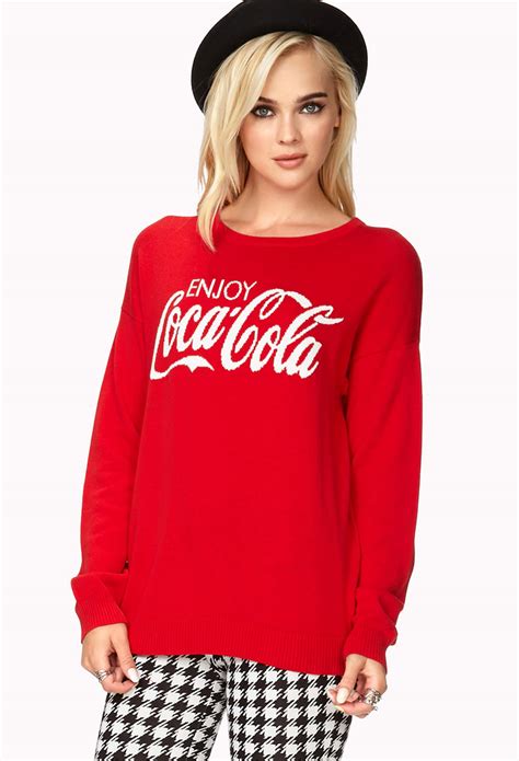 Lyst - Forever 21 Fresh Coca-cola Sweater in Red