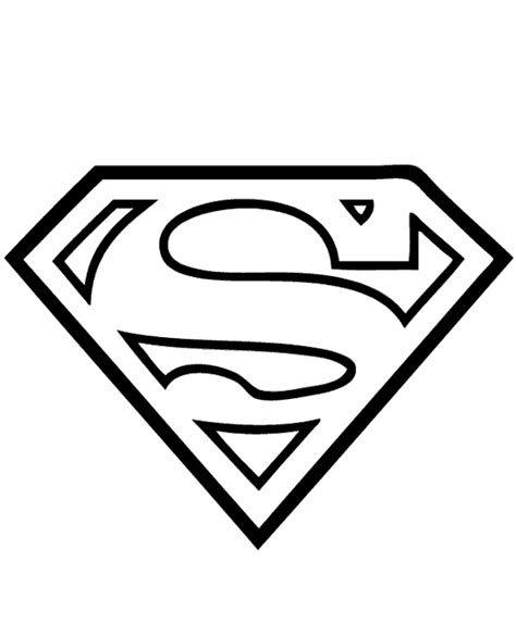 Printable Superman logo coloring page