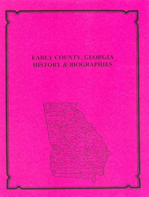 Early County, Georgia History and Biographies - Southern Genealogy Books