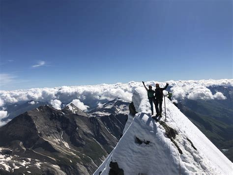 Climbing Grossglockner summit by the normal route. 2-day trip. IFMGA guide