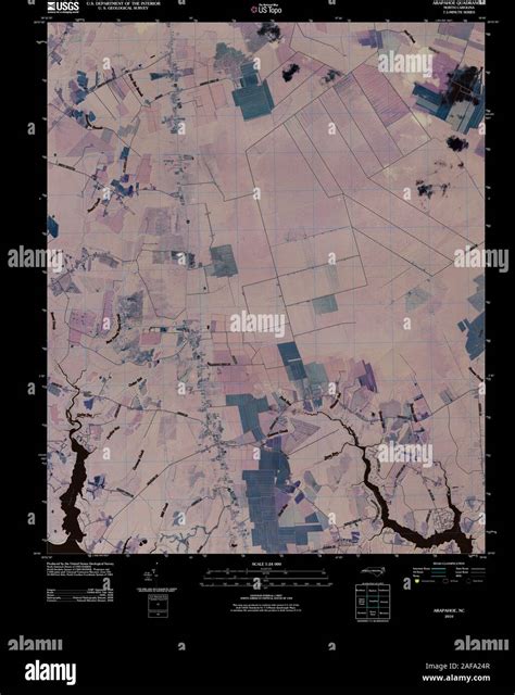 USGS TOPO Map North Carolina NC Arapahoe 20100813 TM Inverted ...