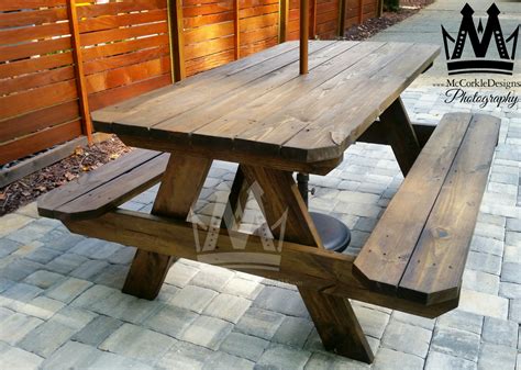 Buy Hand Made Picnic Tables, made to order from McCorkle designs ...