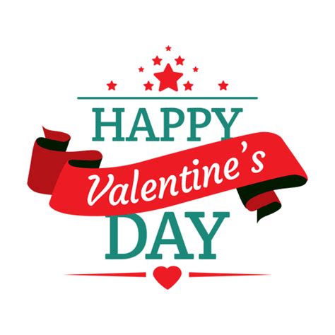 Happy valentines day emblem - Transparent PNG & SVG vector file