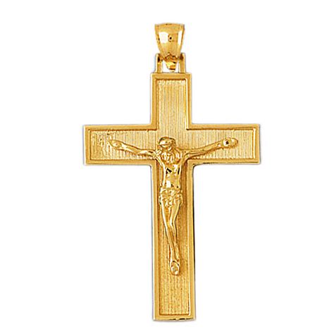 14K Gold Classic Crucifix Pendant