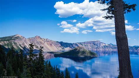 Wizard Island on Crater Lake from Rim Village, Crater Lake NP, OR ...