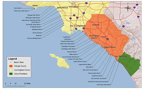 Map Of Southern California Beach Towns - Klipy - Southern California Beach Towns Map | Printable ...