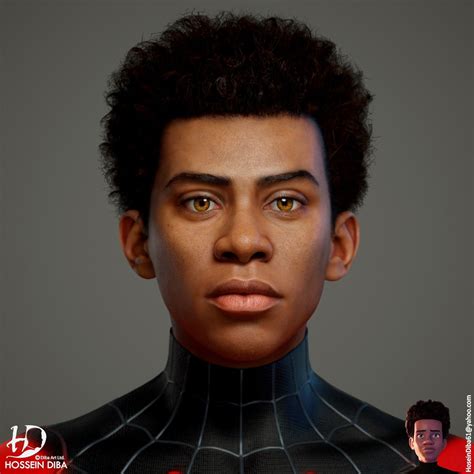 Miles Morales Face Drawing