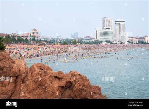 No. 1 Bathing Beach, Qingdao, China Stock Photo - Alamy