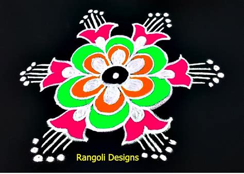 Dots Rangoli: simple rangoli - kolam designs - muggulu with dots