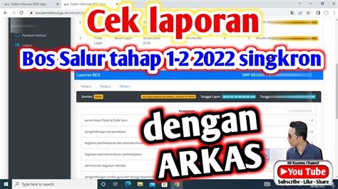 Terbaru!! cara cek laporan bos online tahap 1 2022 harus singkron arkas dan bos online di bos ...