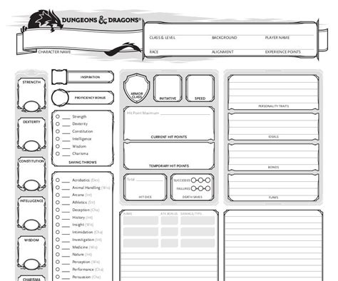 D&D 5E Character Creation | Dnd character sheet, Dungeons and dragons characters, Character sheet