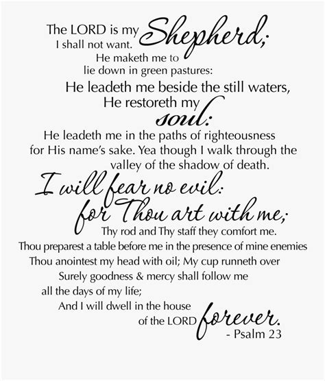 Printable Psalm 23