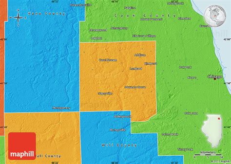 Political Map Of DuPage County - CountiesMap.com