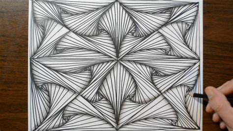 Pattern Doodle Sketch - How to Draw Line Illusions - YouTube