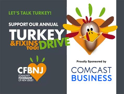 Join WMTR and Comcast Business for Community Food Bank of NJ’s Turkey ...